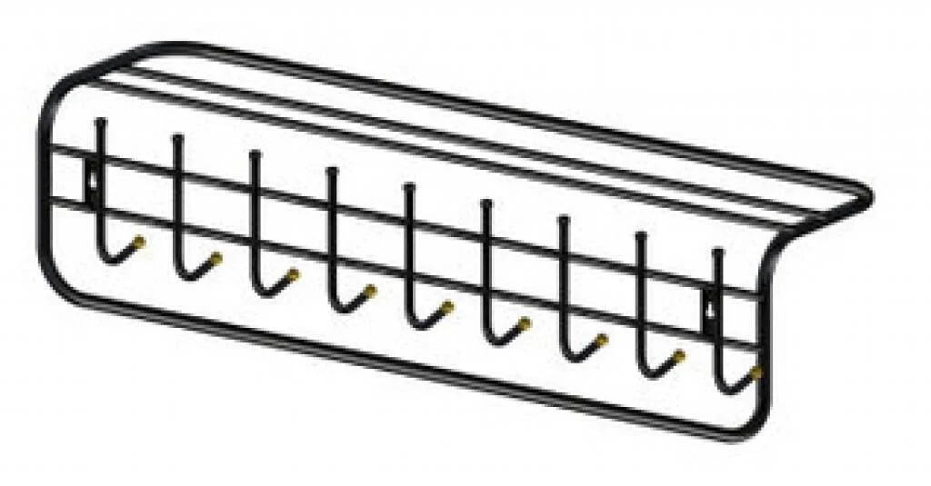 Фото - вешалка настенная металлическая вш-1100п черная