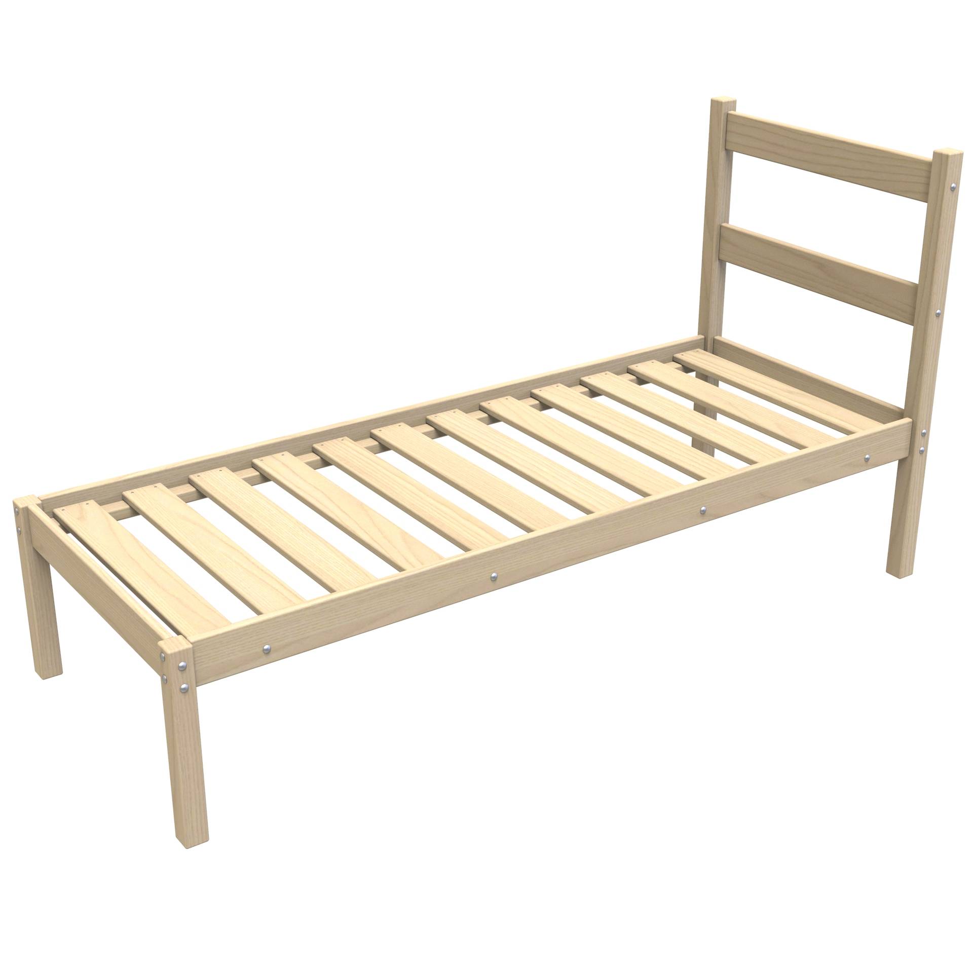 Кровать деревянная одноярусная — КД/1-200/90 для общежития