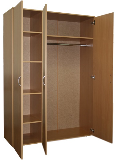 Фото - шкаф для одежды из лдсп — шдк-33/600 комбинированный трехдверный
