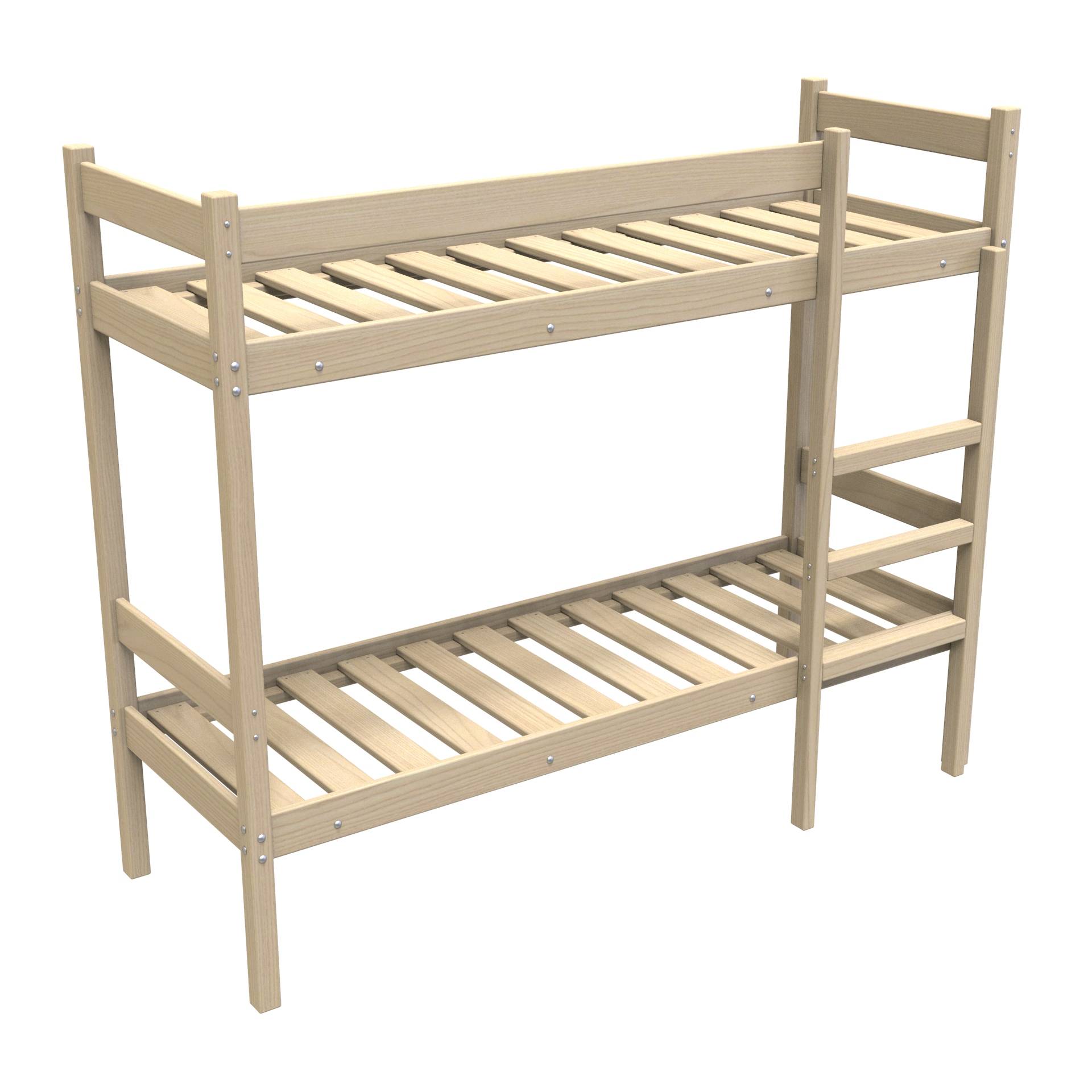 Кровать двухъярусная деревянная — КД/2-190/80 для взрослых