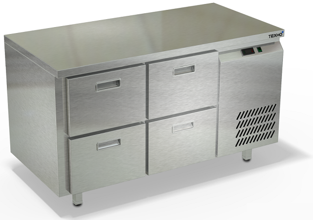 Морозильный стол боковой агрегат столешница нержавеющая сталь без борта СПБ/М-123/04-1307 (1390x700x850 мм)