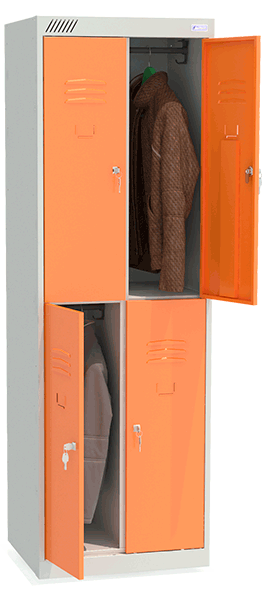 Фото - шкаф для рабочей одежды - шрк 24-600 металлический в общежитие или хостел