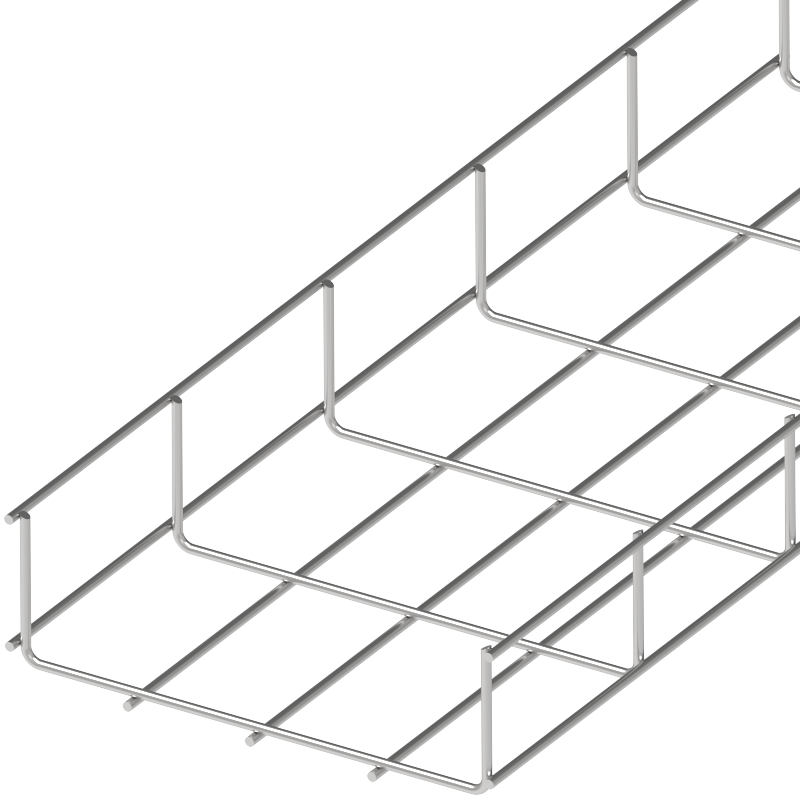 Лоток проволочный усиленный 100х200х3000 мм, диаметр 4,8 мм (ОЕМ), из коррозионностойкой стали